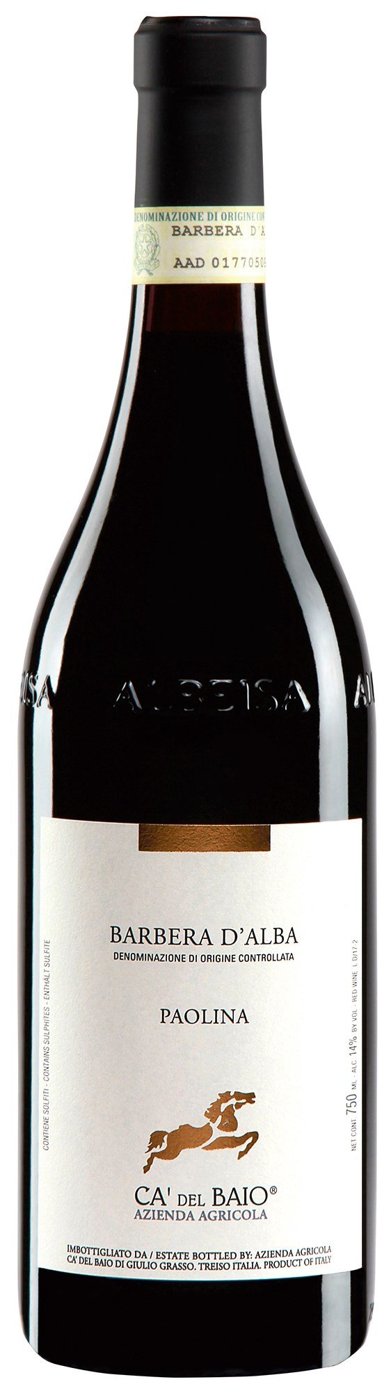 Barbera D'Alba Paolina, Ca' del Baio