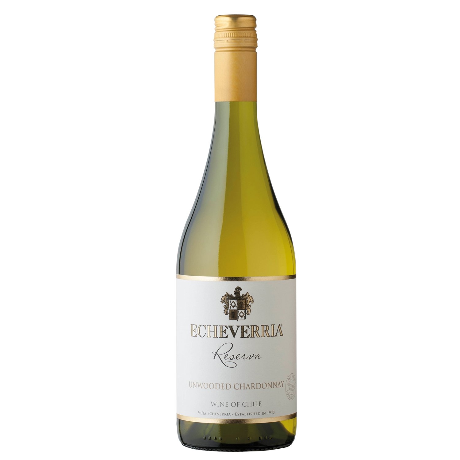 Chardonnay Reserva, unwooded, Curico Valley, Vina Echeverria