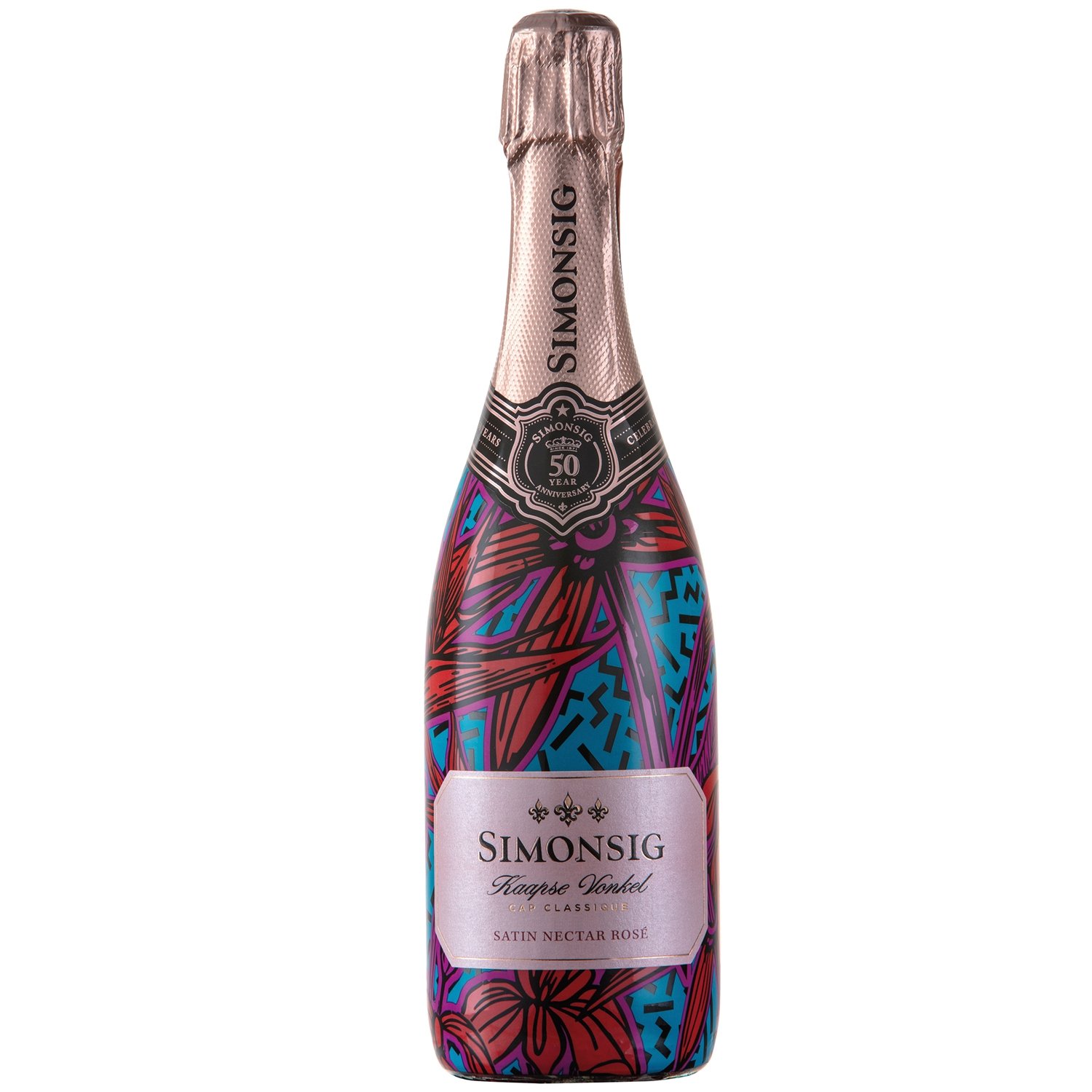Kaapse Vonkel Satin Nectar rose Demi-Sec, Stellenbosch, Simonsig